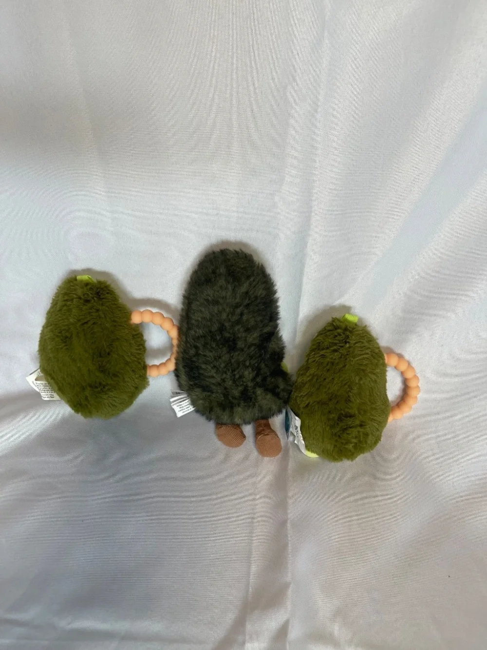 Avocado Plush Trio — Jellycat + 2 Mary Meyer Teether Rattles
